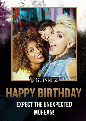 Guiness Contemporary Photo Upload Birthday Card