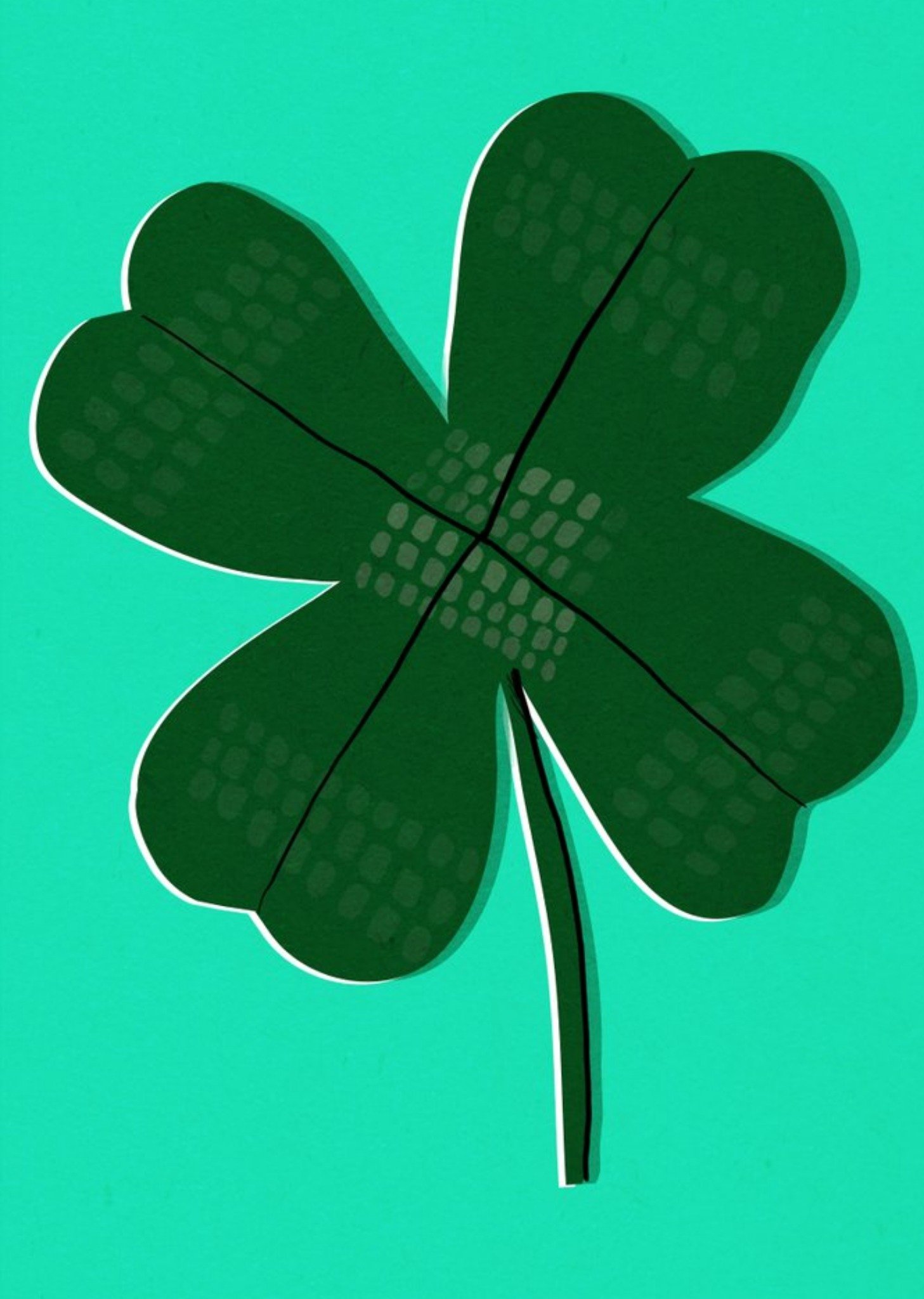 Boogaloo Four-Leaf Clover Good Luck Card