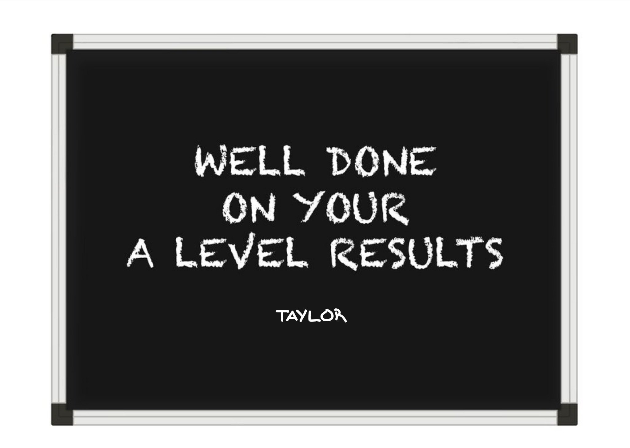 Chalkboard A-Level Exams Results Congratulations Card Ecard