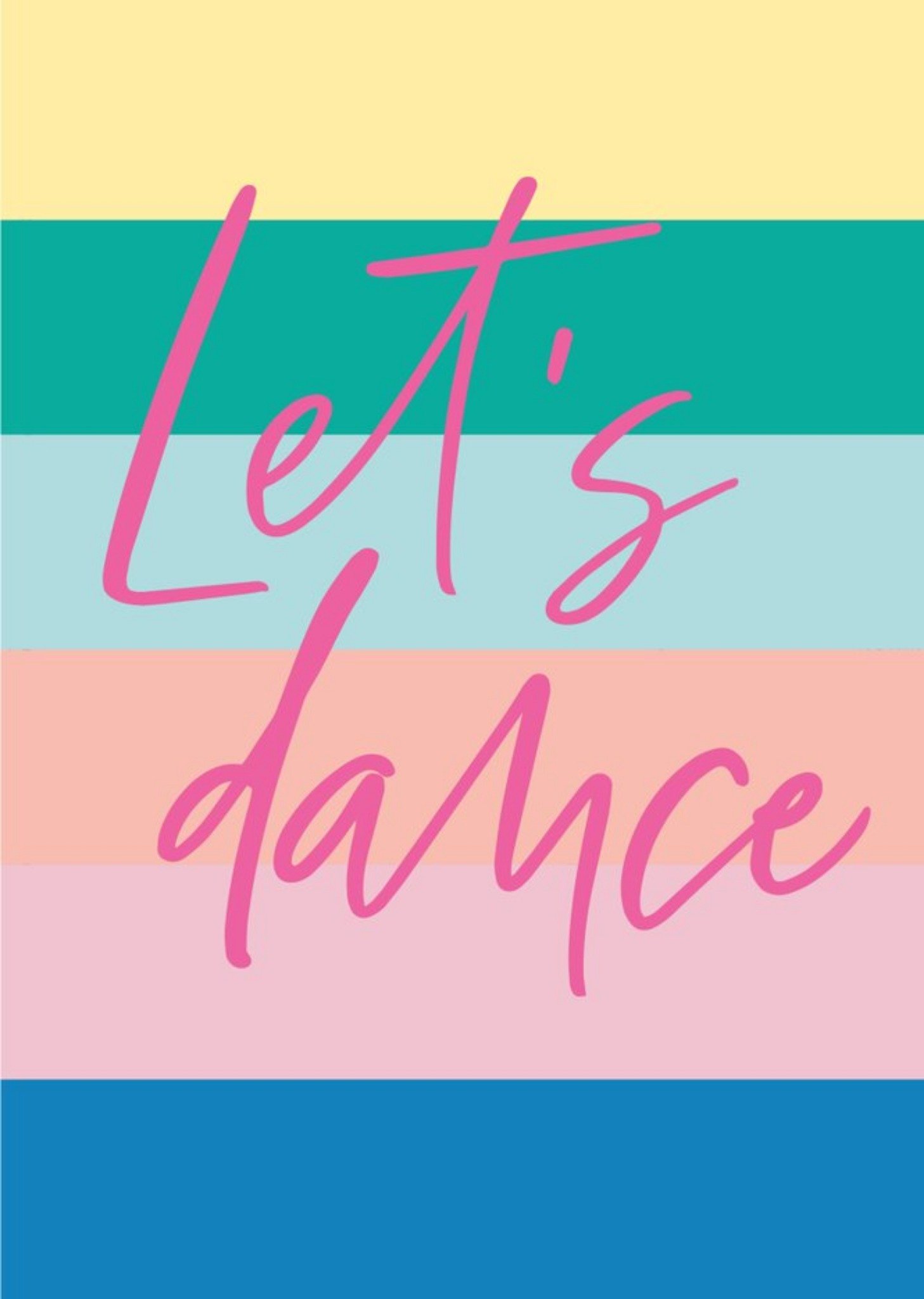 Lets Dance Stripy Card Ecard