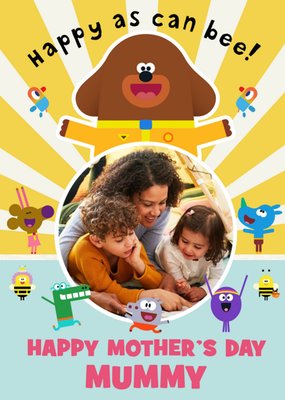 Hey Duggee Happy As Can Bee Photo Upload Mother's Day Card