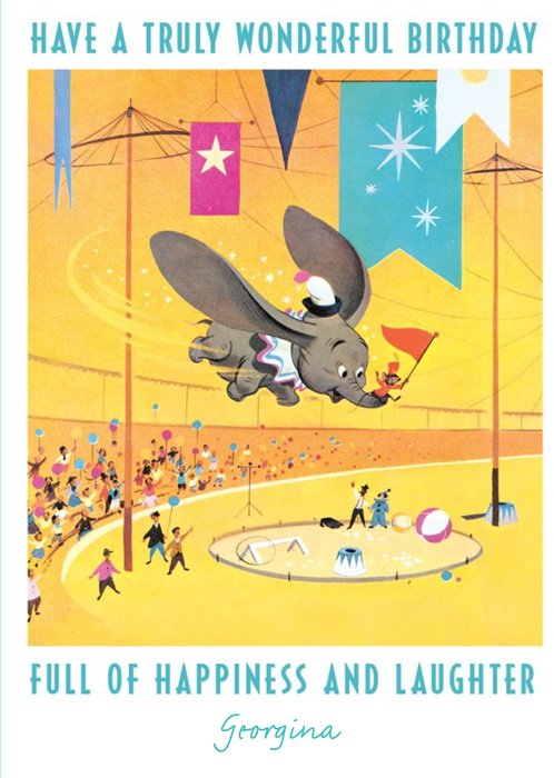 Disney Dumbo Happiness And Laughter Birthday Card