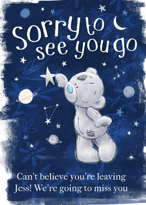 Tatty Teddy Stars And Constellations Sorry To See You Go Leaving Card