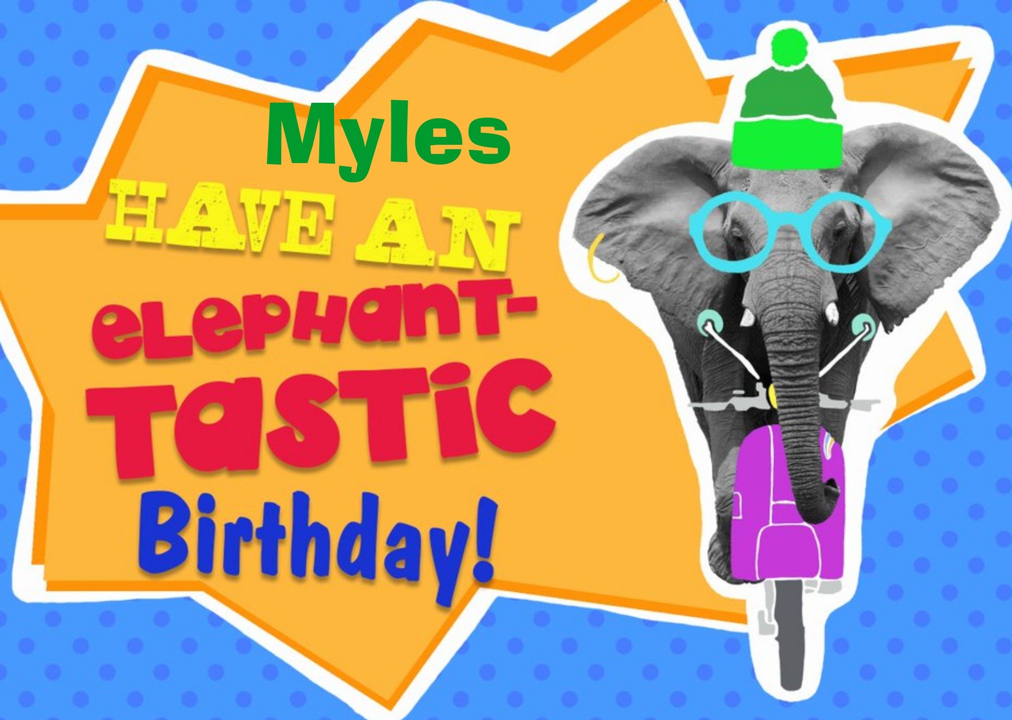 Moonpig Have An Elephant-Tastic Birthday Card, Large