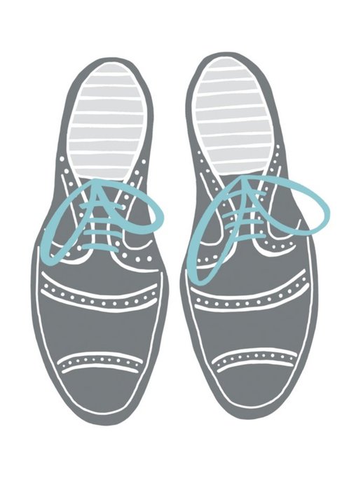 Grey and Blue Shoes Card