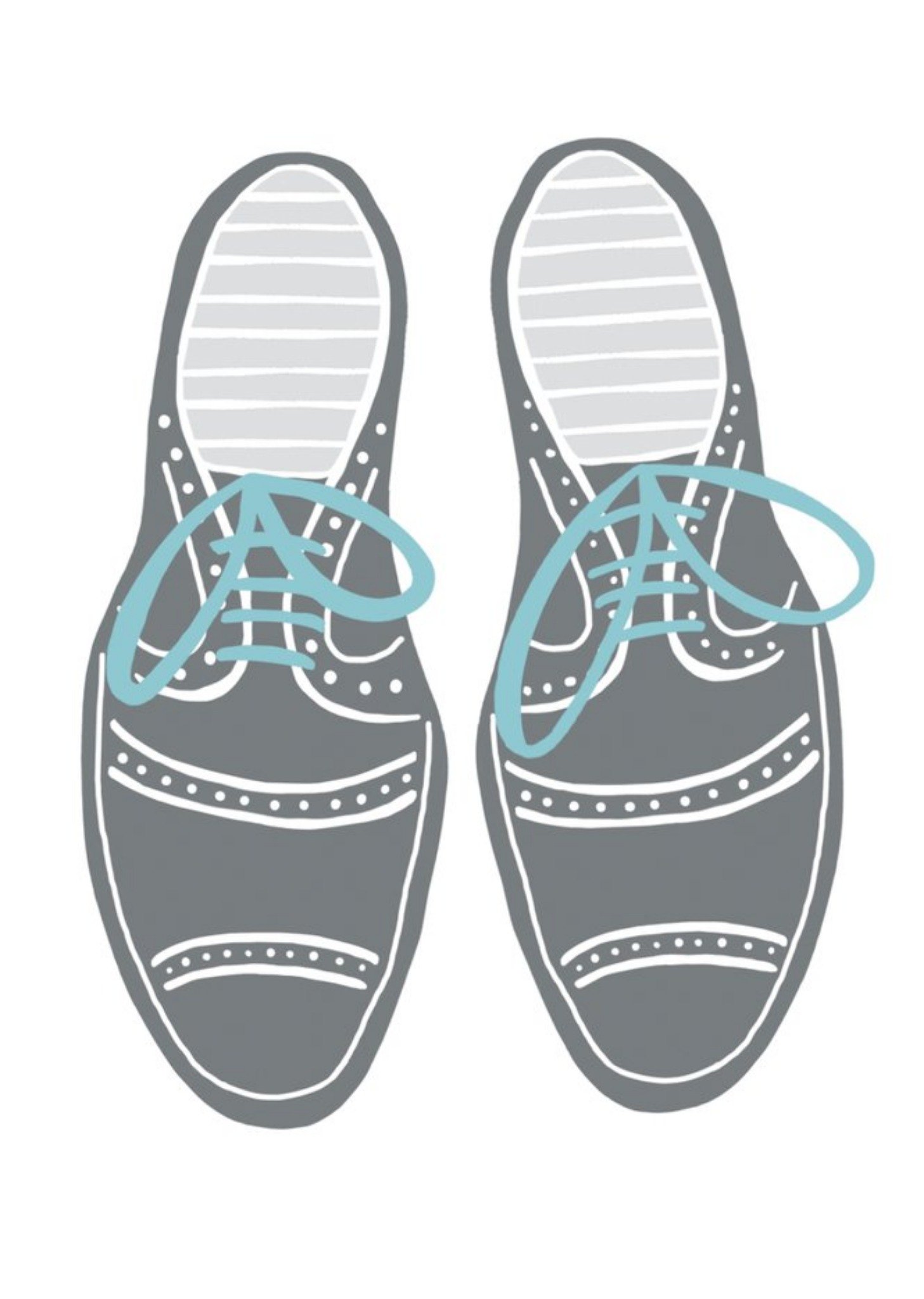 Sadler Jones Grey And Blue Shoes Card Ecard