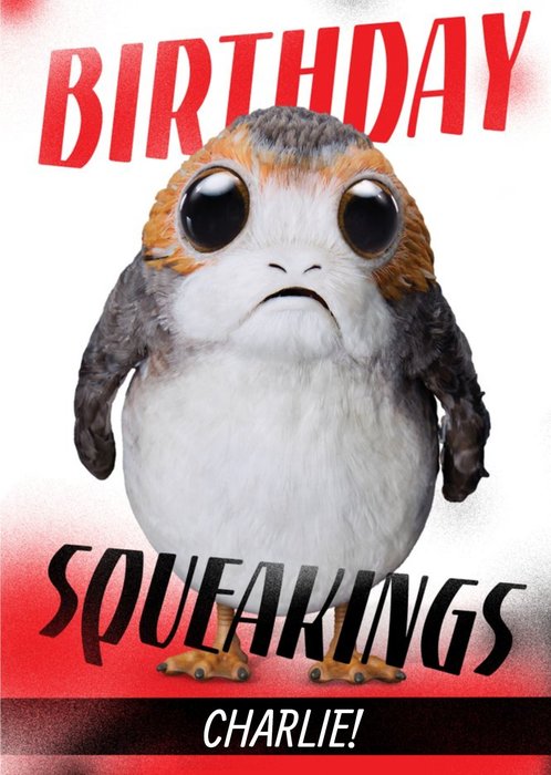 Star Wars Birthday Squeakings Personalised Card