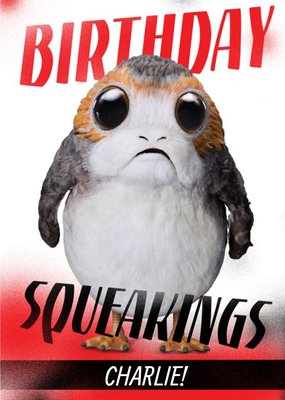 Star Wars Birthday Squeakings Personalised Card