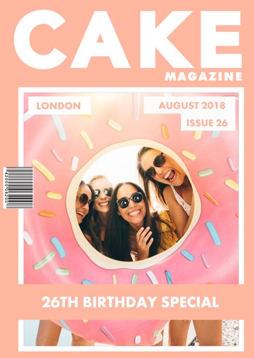 Cake Magazine Cover Photo Upload Card