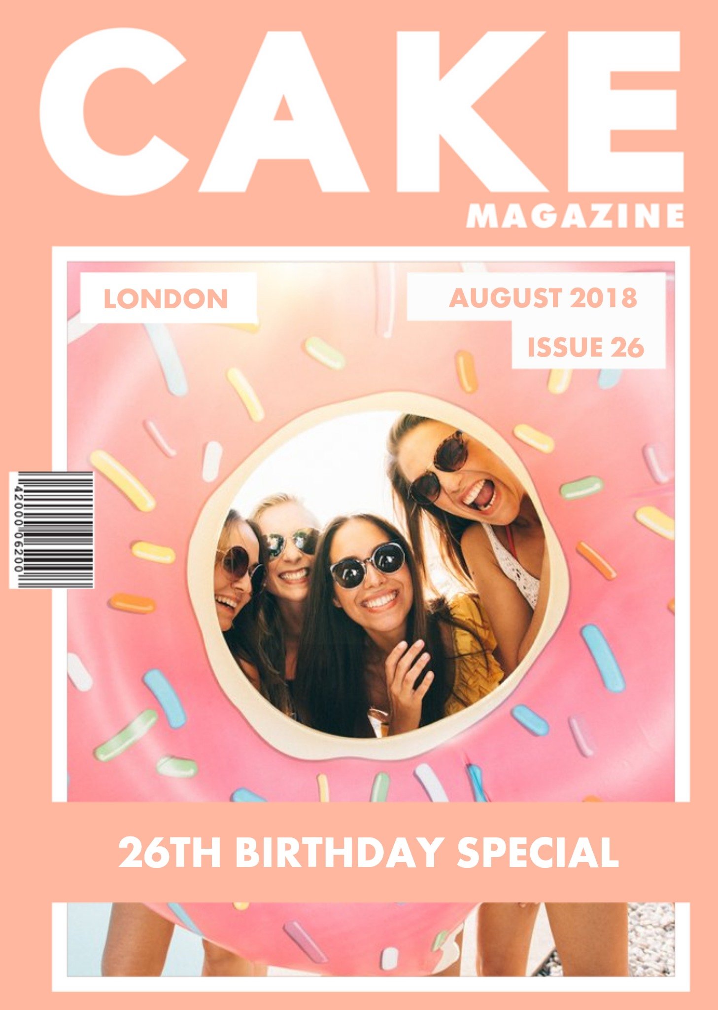 Cake Magazine Cover Photo Upload Card Ecard