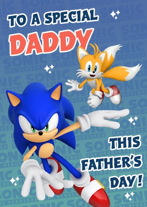 Sega Sonic Characters To A Special Daddy Father's Day Card