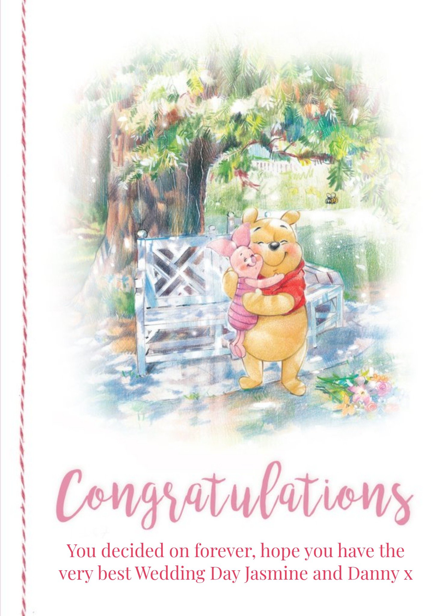 Disney Winnie The Pooh - Congratulations, You Decided On Forever, Large Card