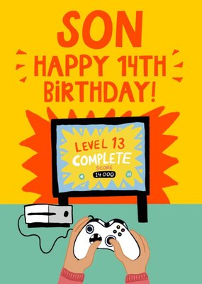 The London Studio Level 13 Complete Son 14th Birthday Card