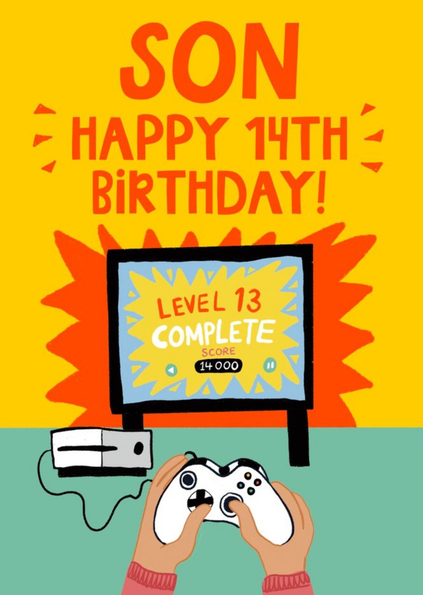 Moonpig the London Studio Level 13 Complete Son 14th Birthday Card, Large