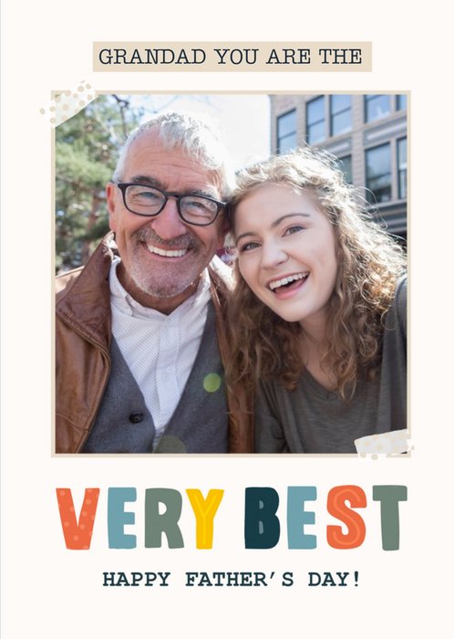 Very Best Grandad Father's Day Photo Upload Card