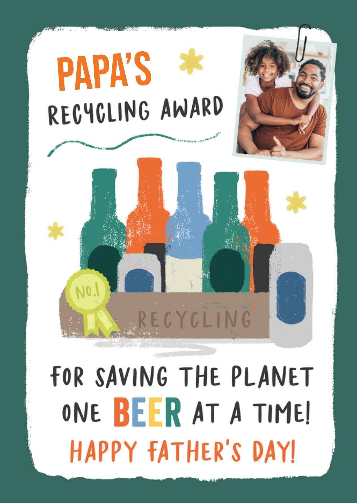 Recycling Award Father's Day Photo Upload Card Ecard