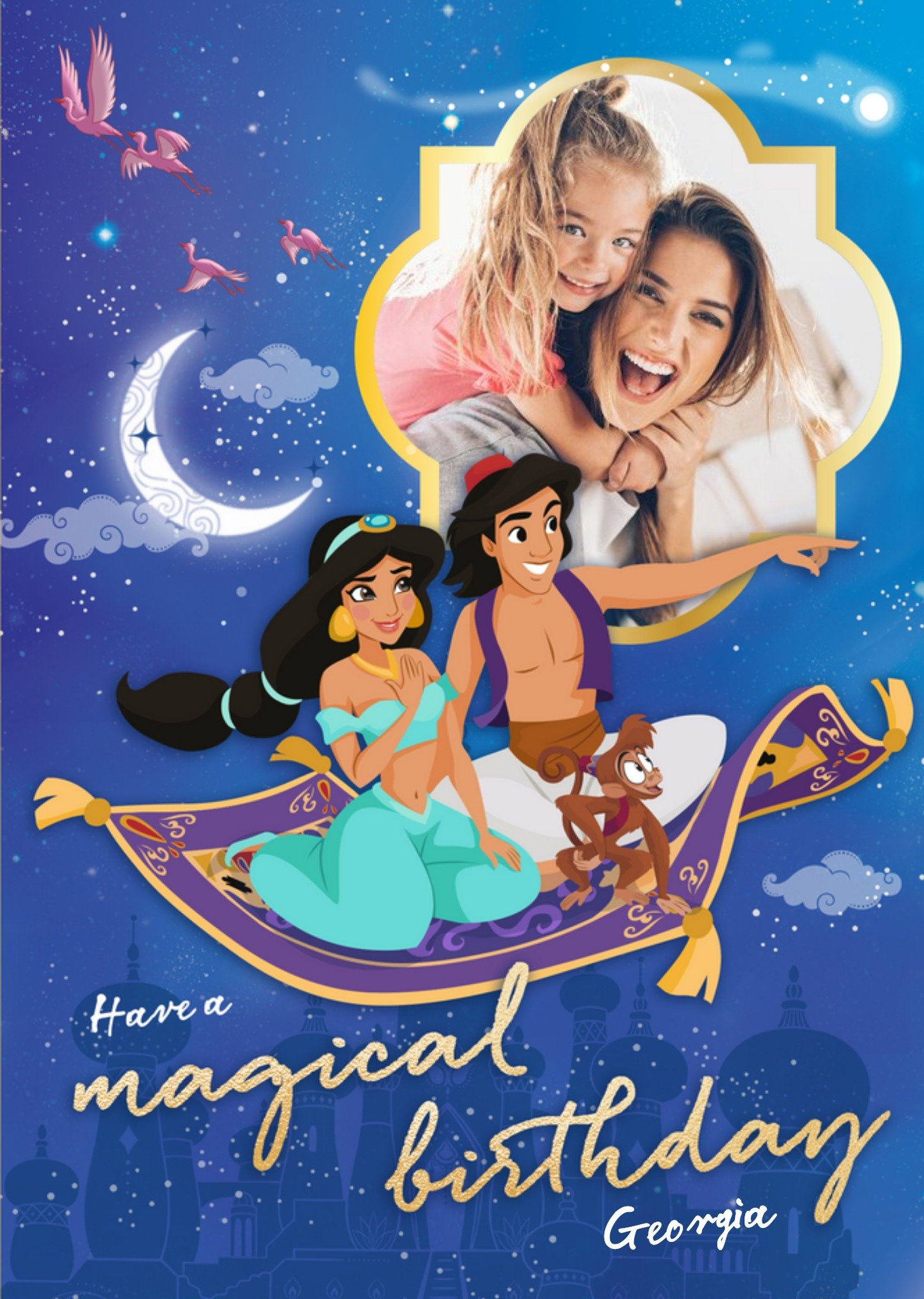 Disney Aladdin Have A Magical Birthday - Photo Upload Birthday Card Ecard