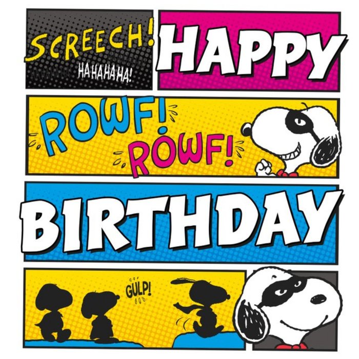 Peanuts Happy Birthday Comic Book Card