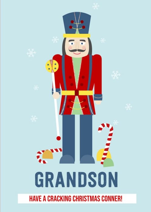 Modern Christmas Card for Grandson Have a Cracking Christmas