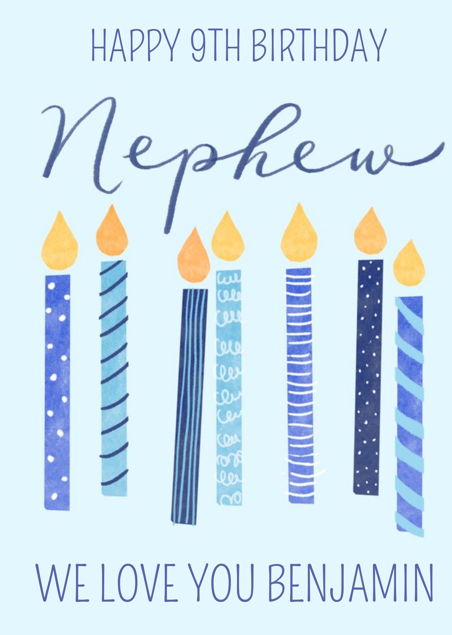 Making Meadows Okey Dokey Illustrated Candles Nephew Birthday Card, Large