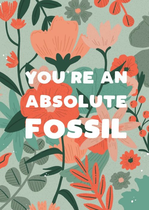 Funny You're An Absolute Fossil Birthday Card