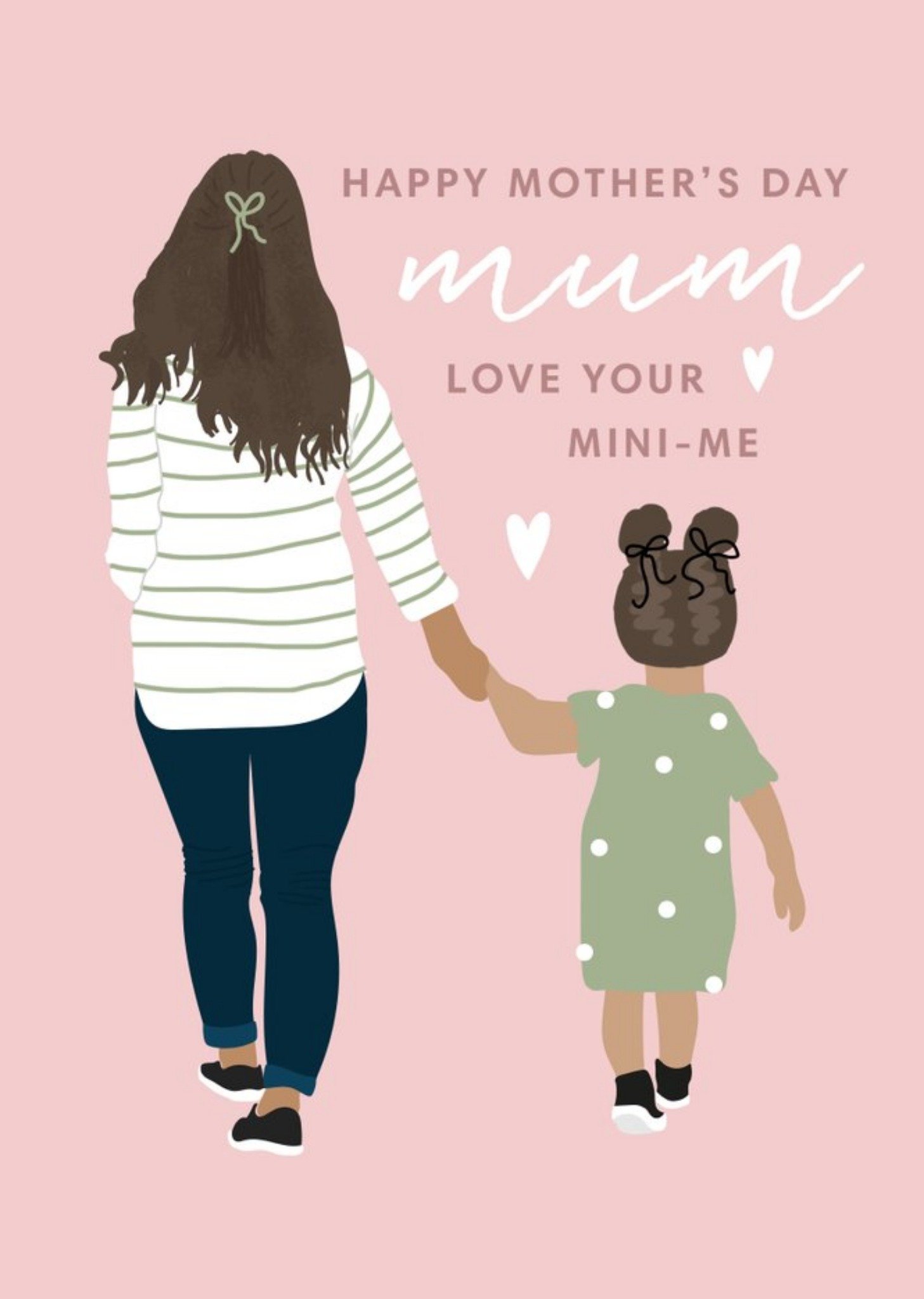 Moonpig Illustrated Happy Mother's Day Mum Love Your Mini Me Card, Large