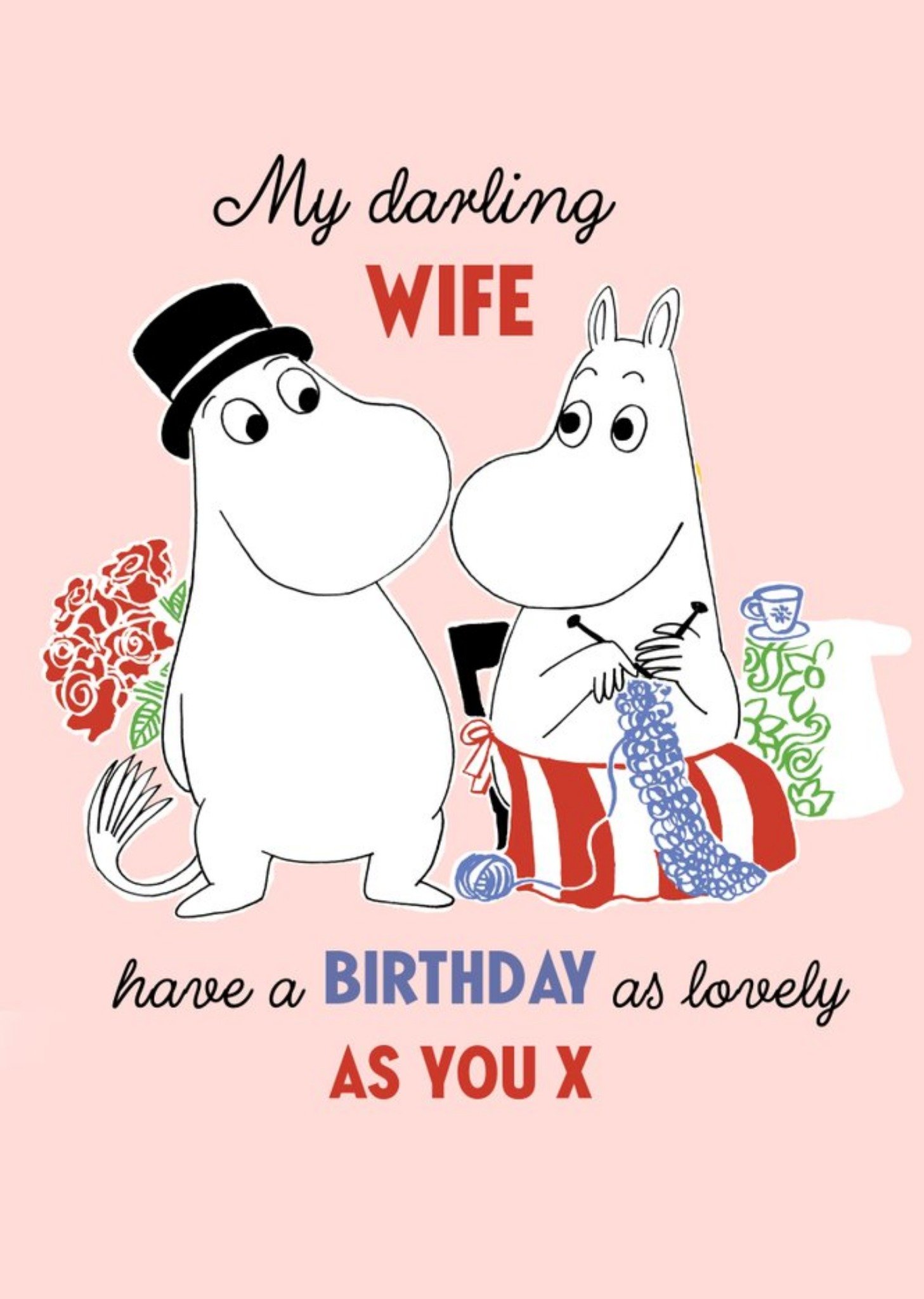 Moomin Darling Wife Birthday Card Ecard