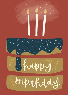 The Lyons Den Illustration Cake Food Grandad Birthday Card
