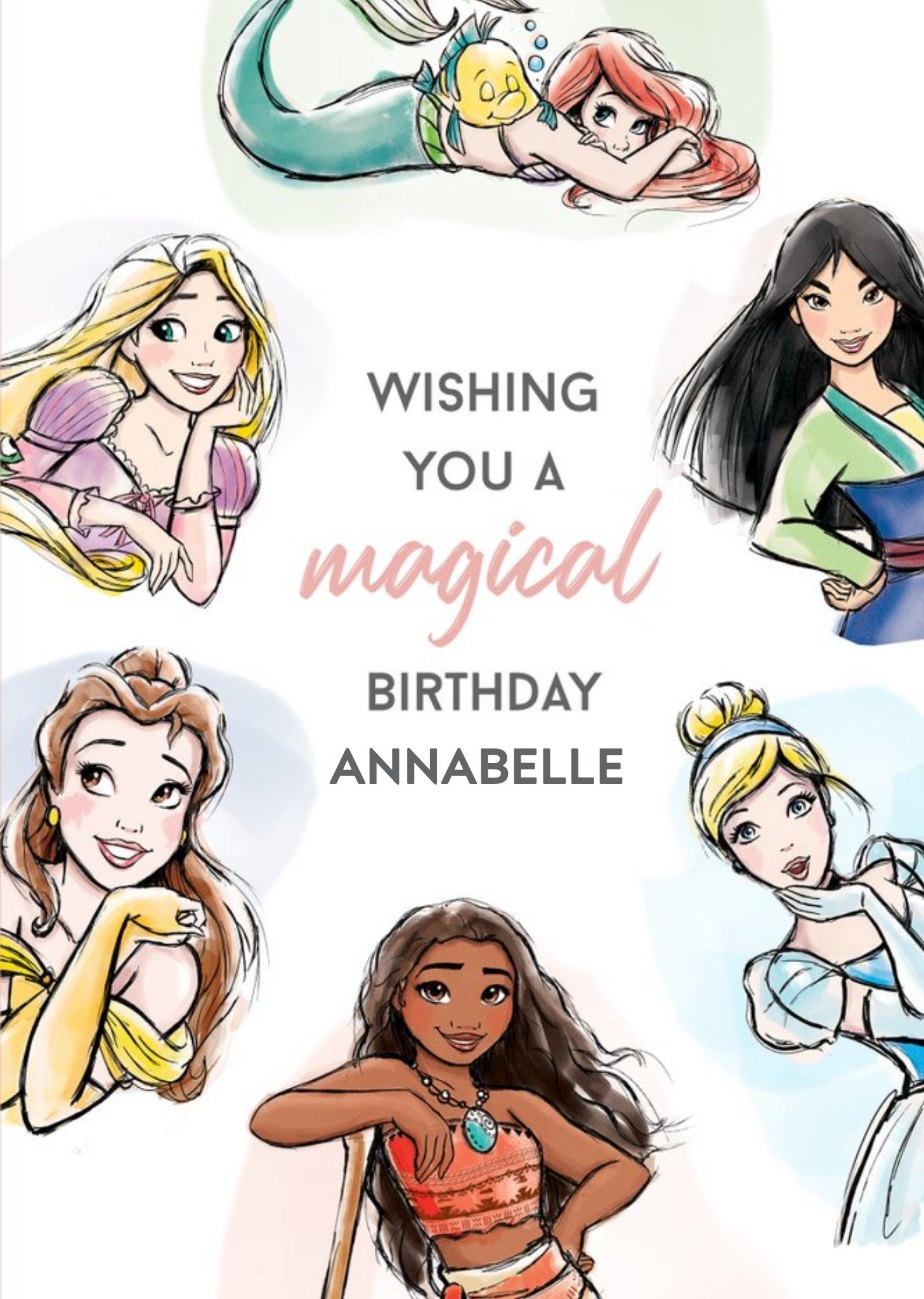 Moana Disney Princess Magical Birthday Card, Large