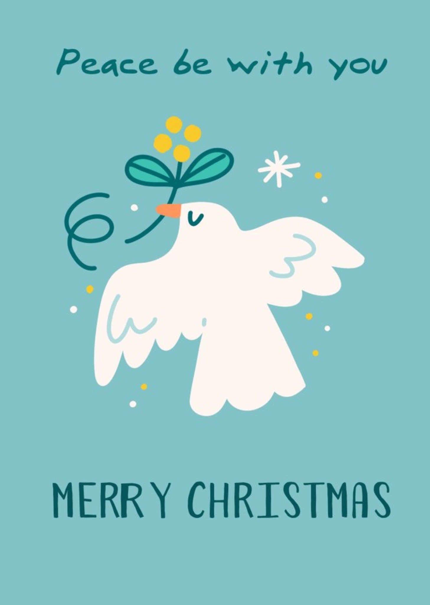 Moonpig Illustrated Dove Christmas Card Ecard