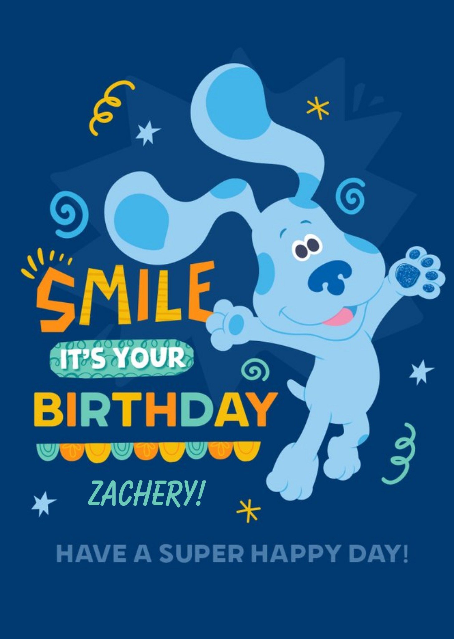 Nickelodeon Blue's Clues Smile It's Your Birthday Card Ecard