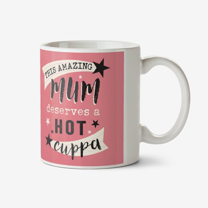 Typographic Amazing Mum Photo Upload Mug