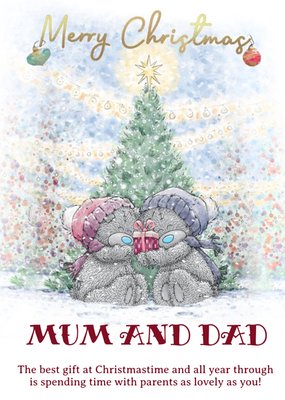 Tatty Teddy Mum And Dad Christmas Photo Upload Card