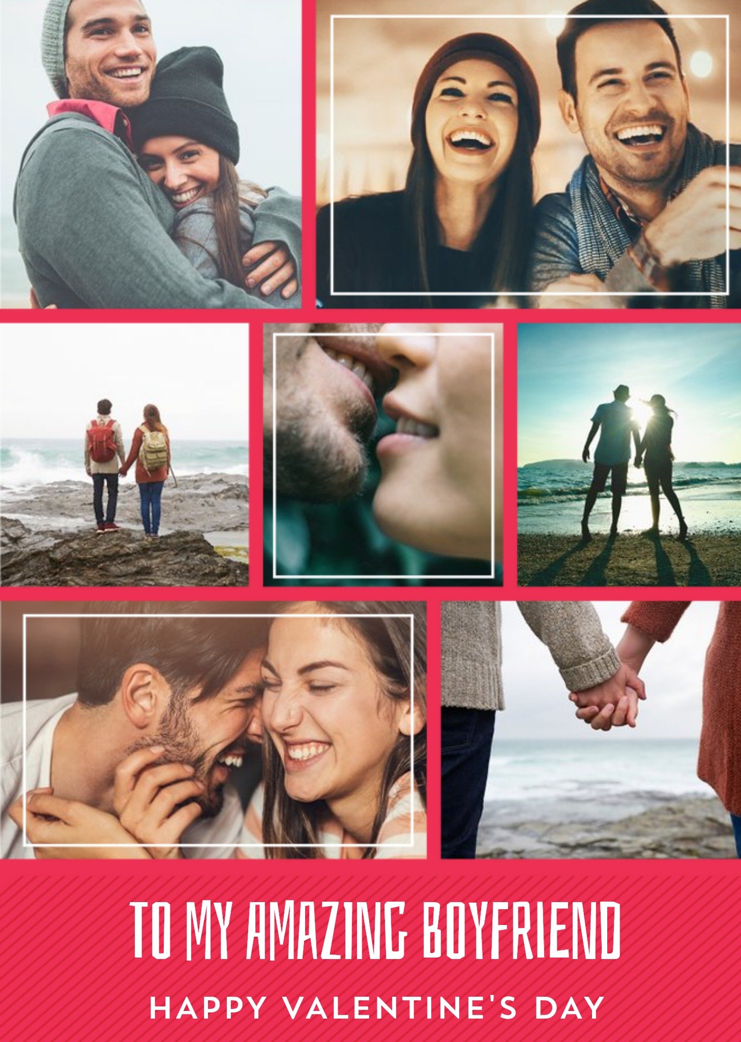 Moonpig Multi-Photo To My Amazing Boyfriend On Valentine's Day Card Ecard