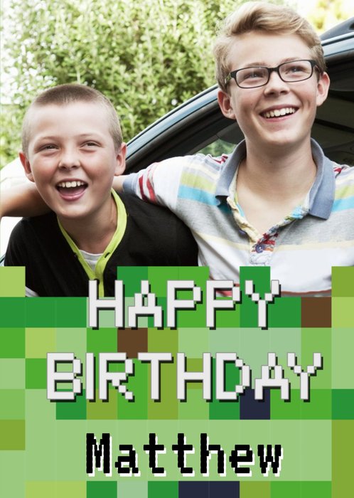 Gaming Photo Upload Birthday Card  - Video Game 