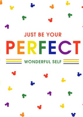 Disney Pride Mickey Mouse Be Your Perfect Self Card