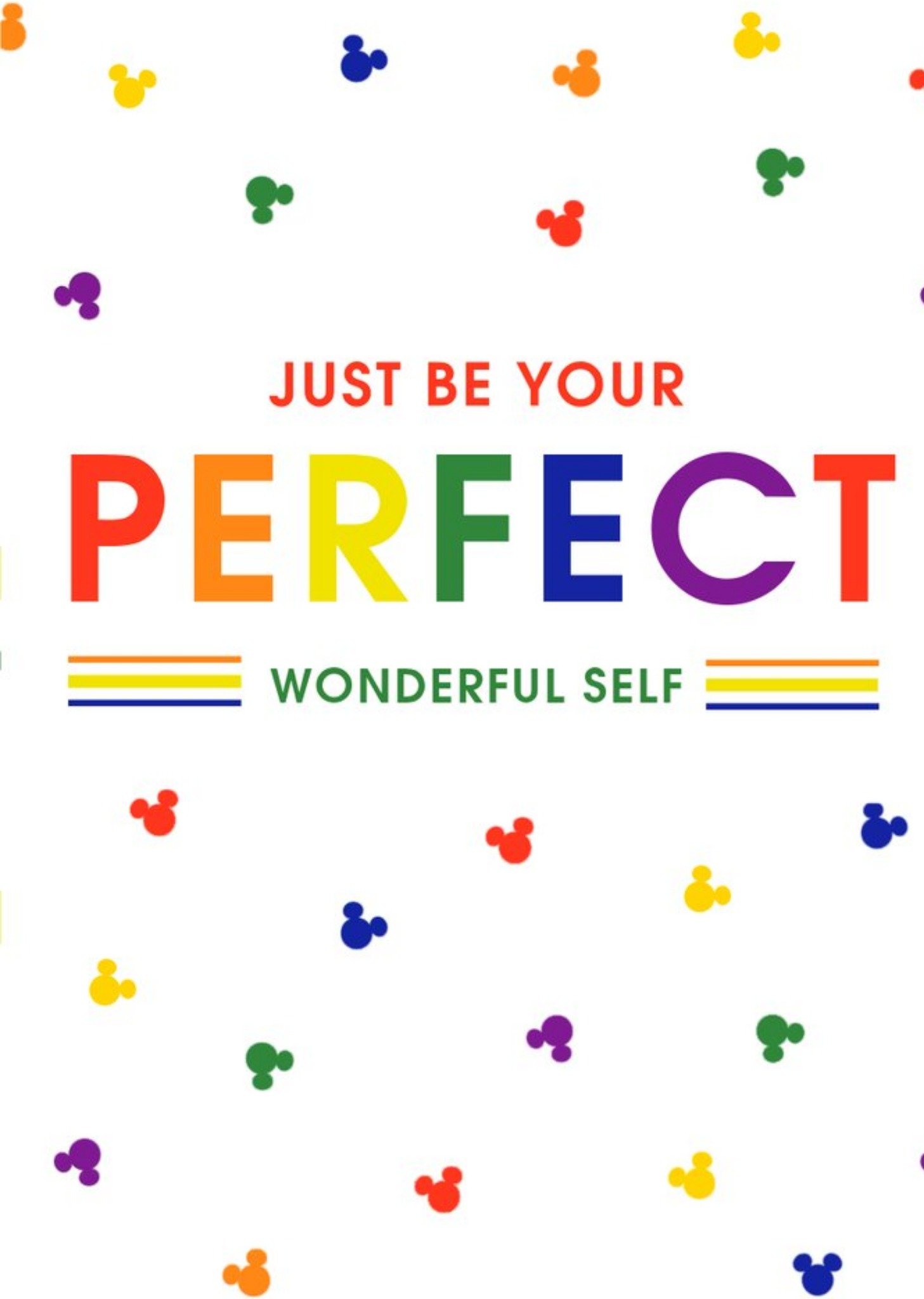 Disney Pride Mickey Mouse Be Your Perfect Self Card Ecard