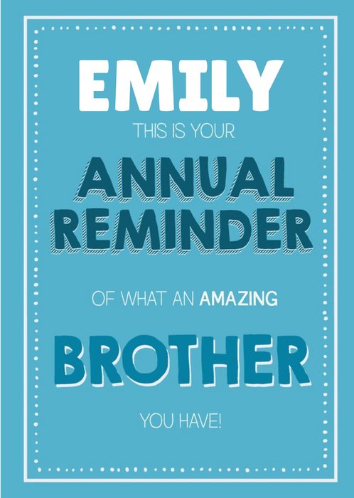 Jam and Toast This Is Your Annual Reminder What An Amazing Sister You Have Card