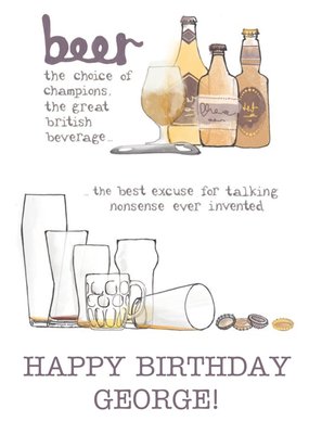 Beer The Choice Of Champions Happy Birthday Card
