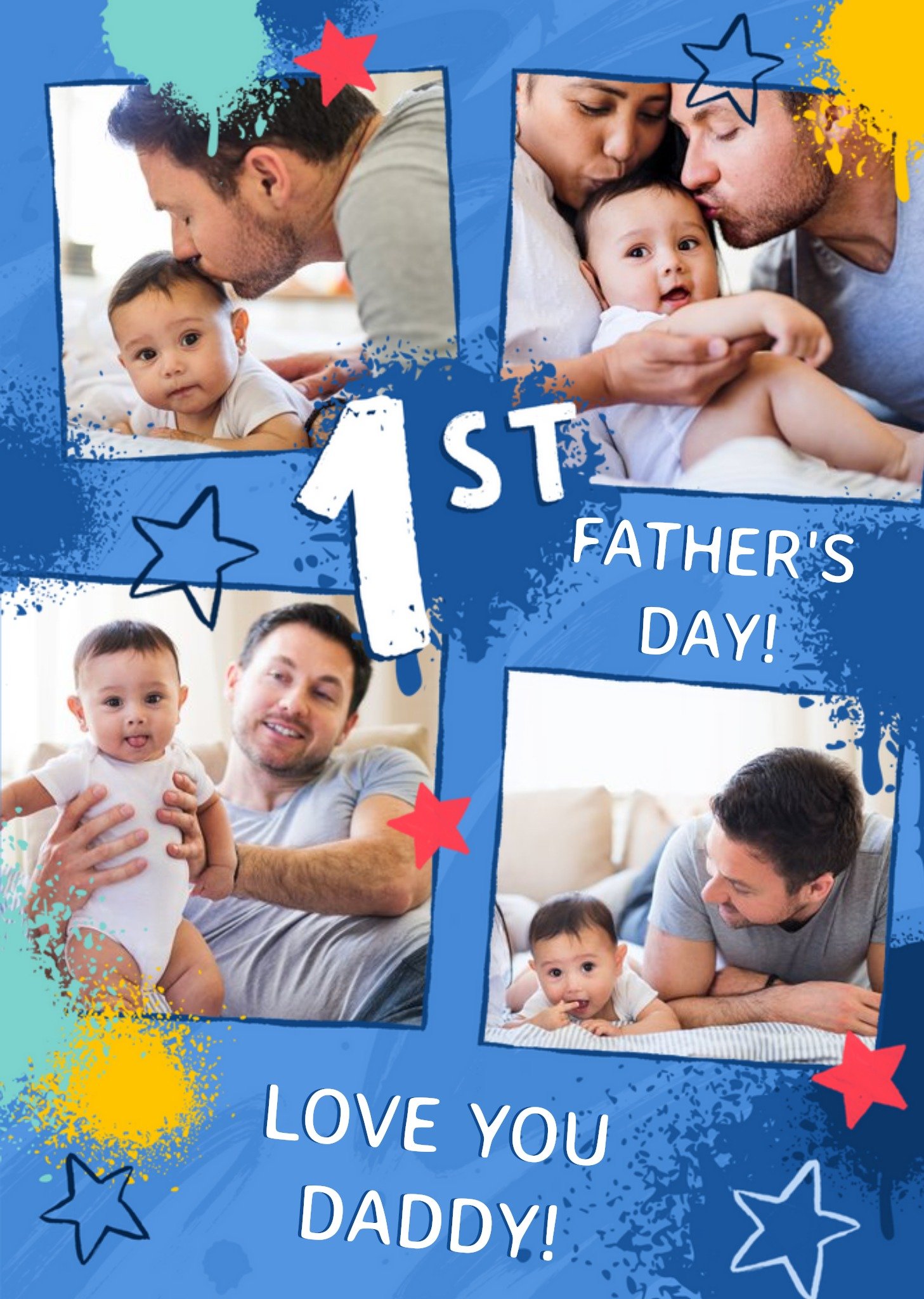 Moonpig studio Sundae Photo Upload 1st Father's Day Card Ecard