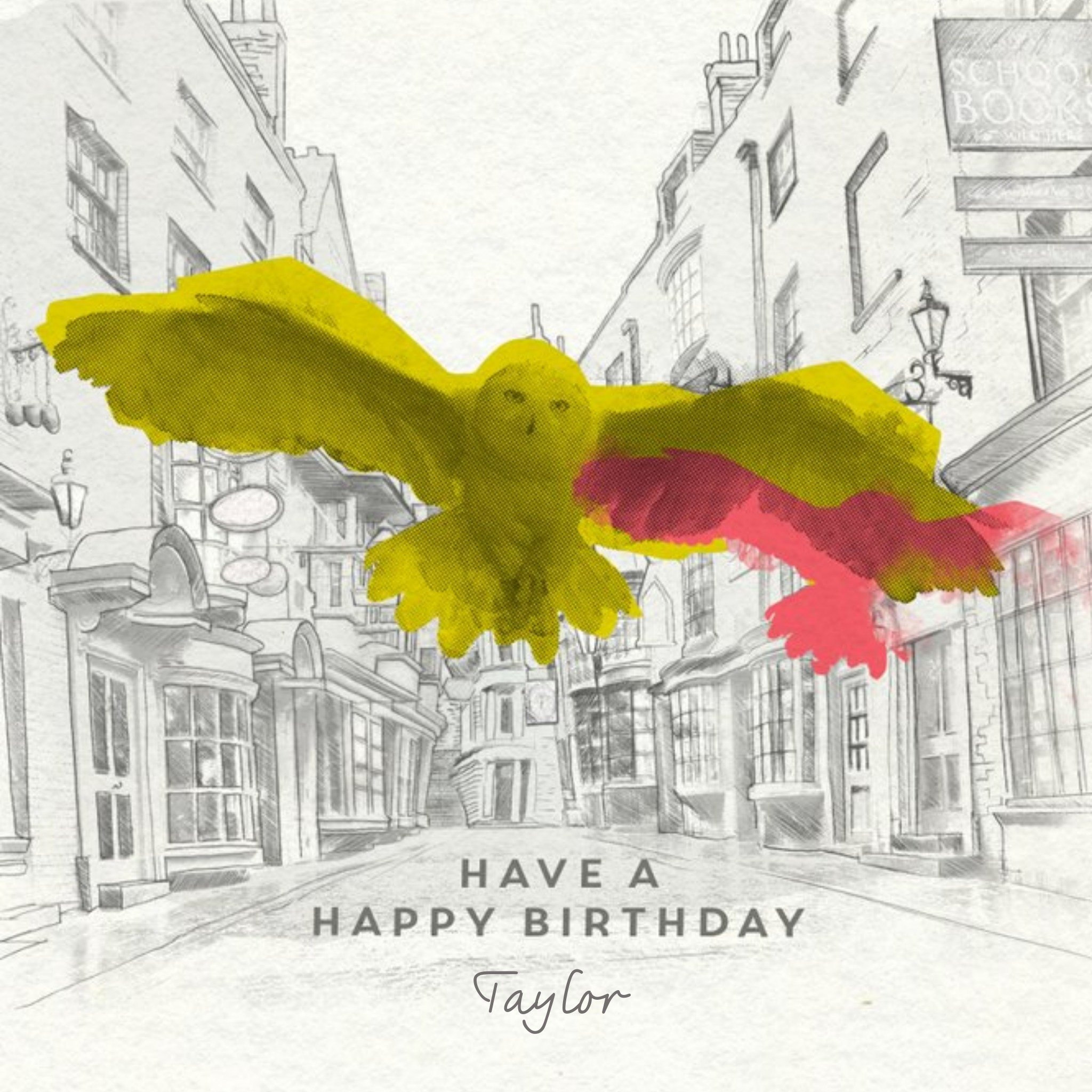 Harry Potter Birthday Card - Hedwig, Square