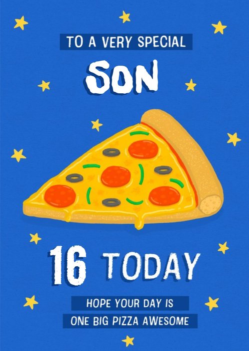 One Big Pizza Awesome Birthday Card