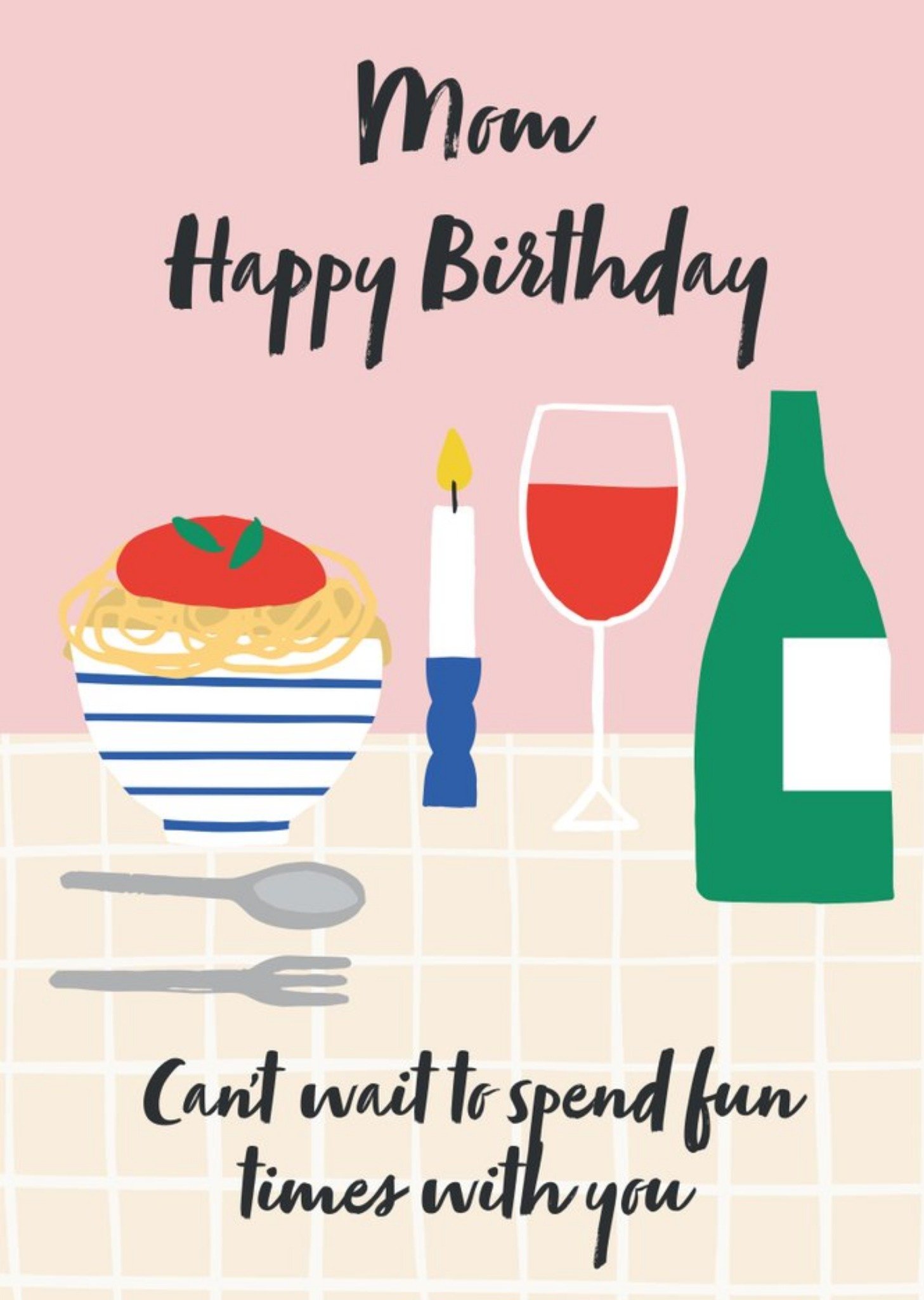 Moonpig Mom Happy Birthday Cant Wait To Spend Fun Times With You Card, Large