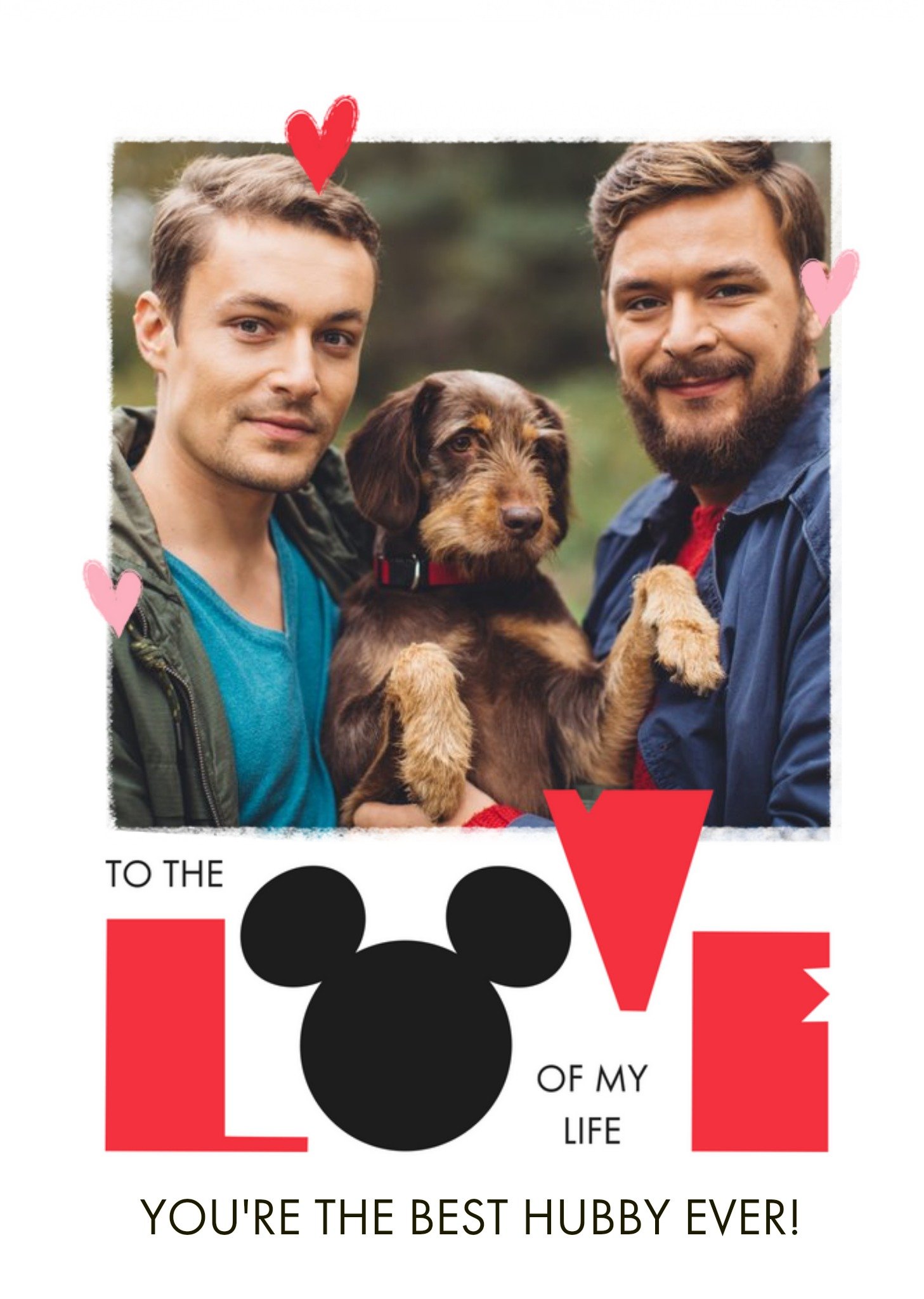 Mickey Mouse Love Of My Life Photo Upload Valentine's Day Card, Large