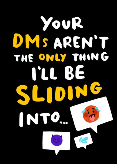 Craic On Illustrated Valentine's Naughty Emoji Dating App Card