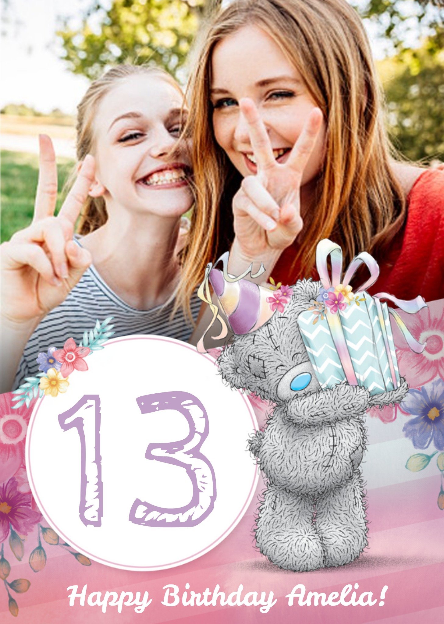 Me To You Tatty Teddy Photo Upload 13Th Birthday Card Ecard