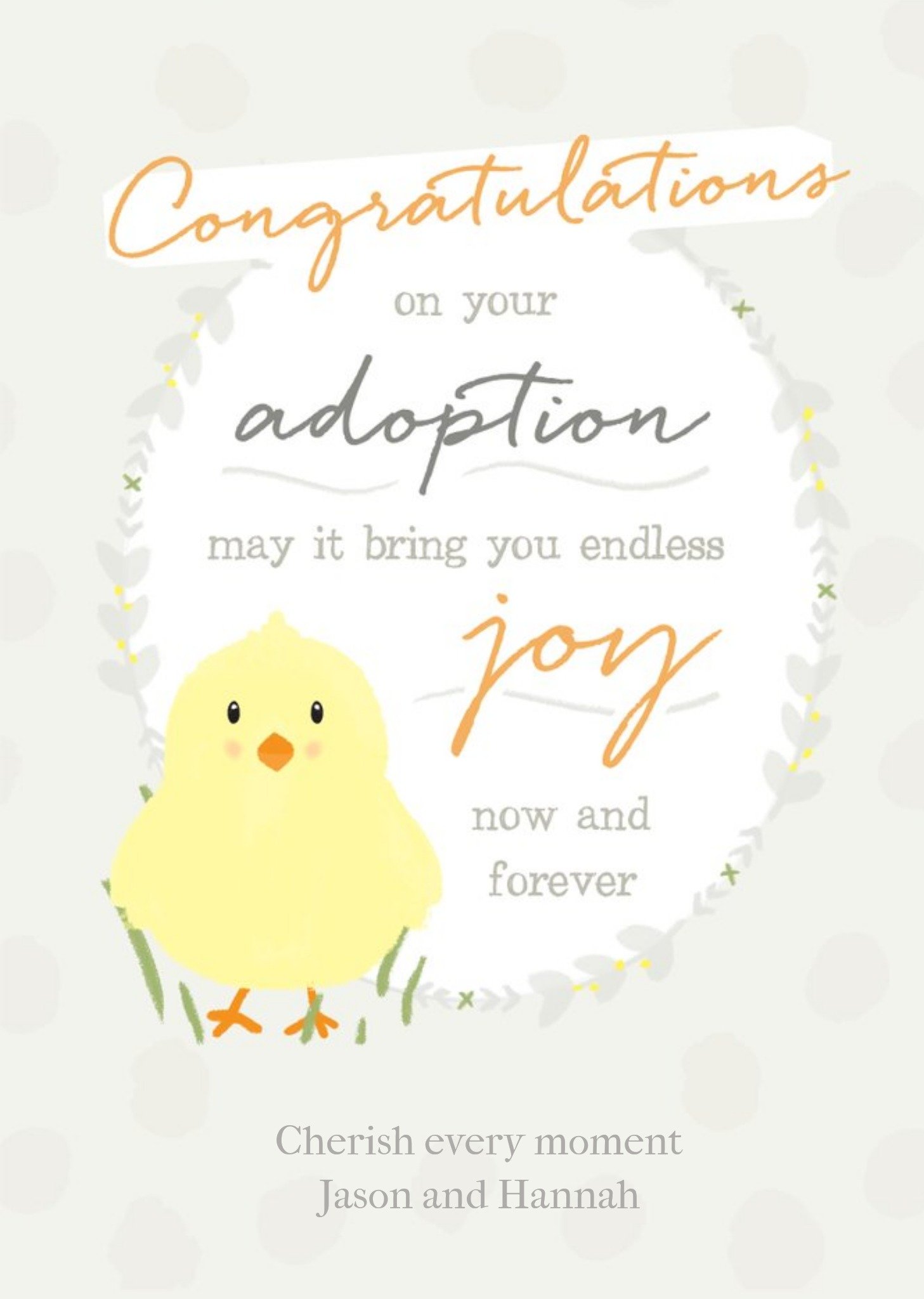 Moonpig Cute Adoption Card, Large