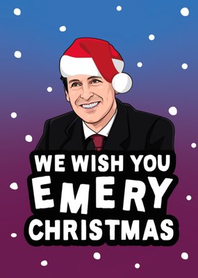 Funny Pun Topical Football We Wish You A Merry Christmas Card