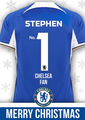Number 1 Chelsea FC Fan Christmas Card
