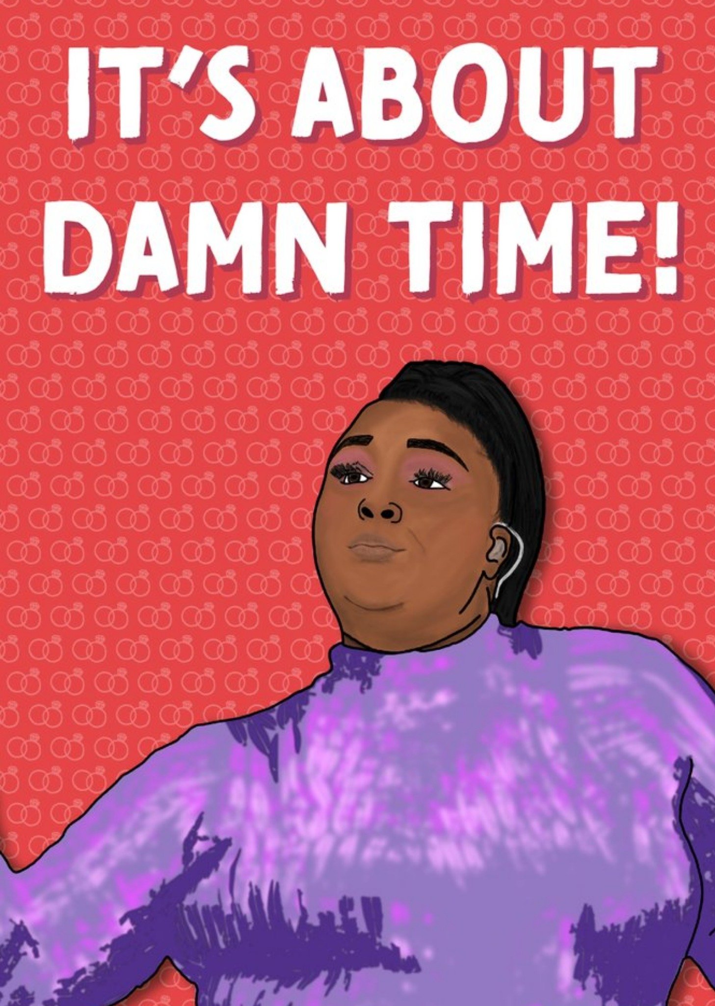 It's About Damn Time Illustrated Card Ecard